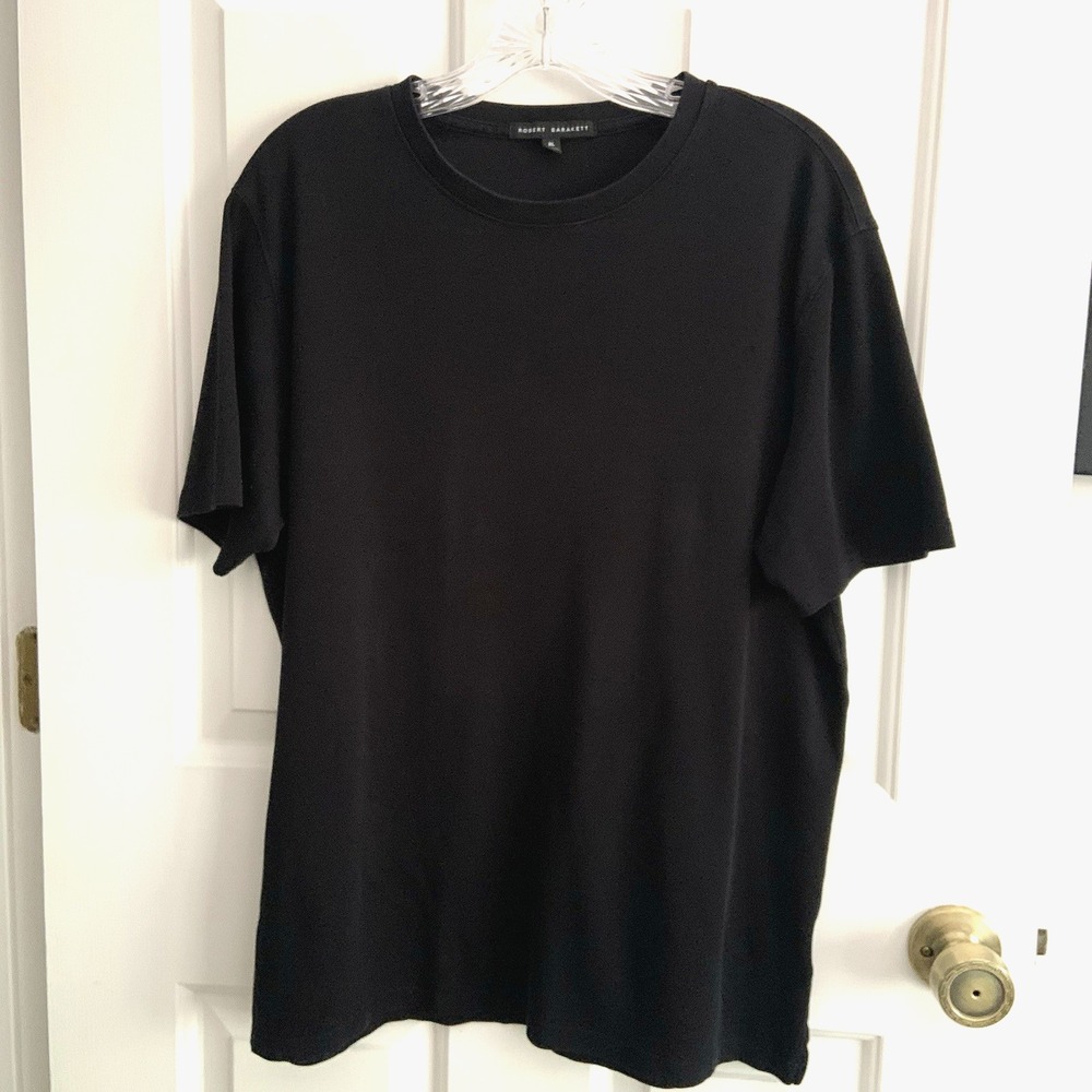 Robert Barakett Men's Black Short Sleeve Pima Cotton T Shirt Size XL